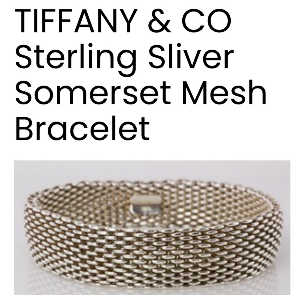 Authentic Tiffany & Co Somerset Mesh Bracelet Sterling Silver